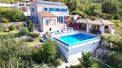 Kamena vila s bazenom | Panoramski pogled na more i otoke | Dubrovnik okolica